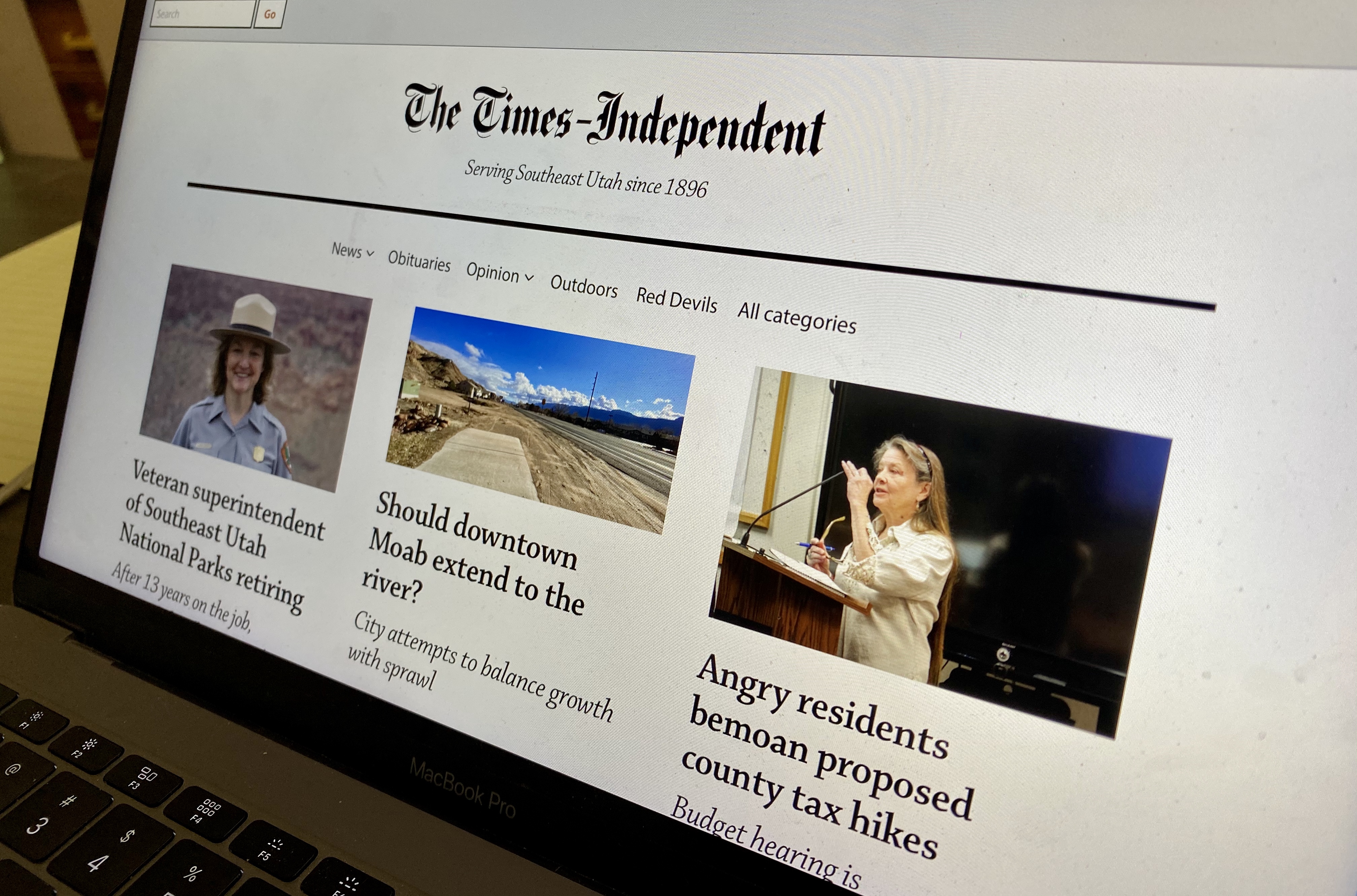 An archived view of moabtimes.com from Dec. 13, 2019.